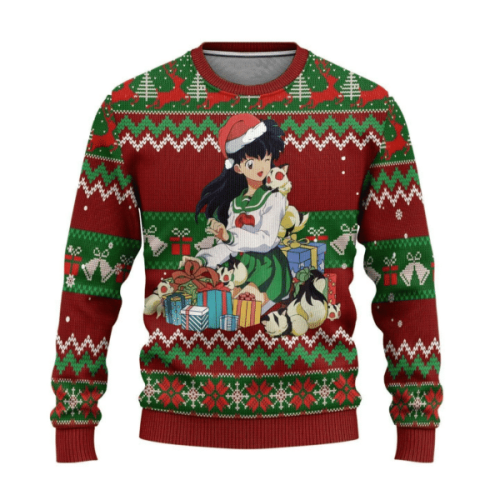 Inuyasha Anime Kagome 11 Ugly Sweater Gifts – Perfect for Inuyasha Anime Fans!