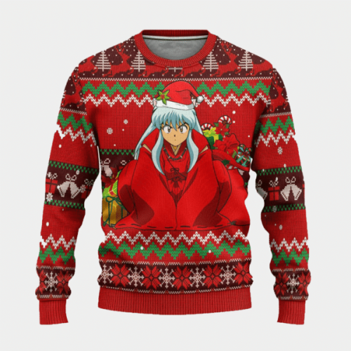 Get Festive with Inuyasha Anime 7 Ugly Sweater Gifts – Perfect for Fans!