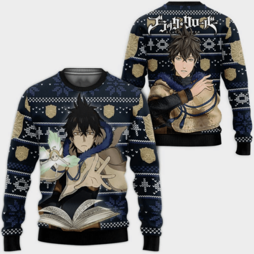 Black Clover Anime Yuno 3 Ugly Sweater Gifts – Perfect Gift for Black Clover Fans