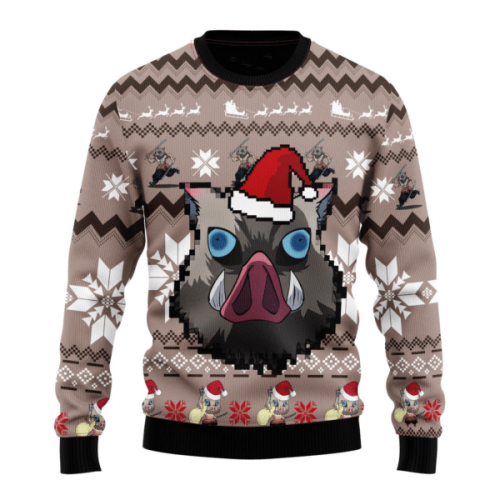 Engage with Demon Slayer Anime: Hashibira Inosuke Ugly Sweater – Perfect Gift for Fans!