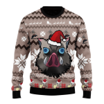 Engage with Demon Slayer Anime: Hashibira Inosuke Ugly Sweater – Perfect Gift for Fans!