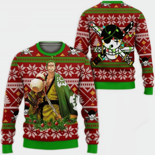 Roronoa Zoro 47 Ugly Sweater: Perfect One Piece Anime Gift for Fans!