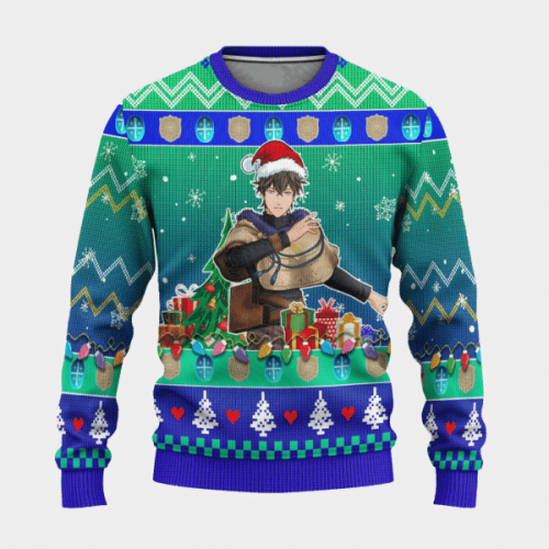 Black Clover Anime Yuno 2 Ugly Sweater – Perfect Gifts for Fans!