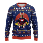 My Hero Academia Anime All Might 3 Ugly Sweater Gifts – Perfect Fan Gift for Anime Lovers!