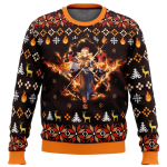 Rengoku Kyoujurou Ugly Sweater – Demon Slayer Anime Gift Fan Apparel