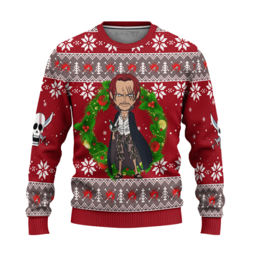 Get Stylish with Shanks 53 Ugly Sweater – Perfect One Piece Anime Gift for Fans!