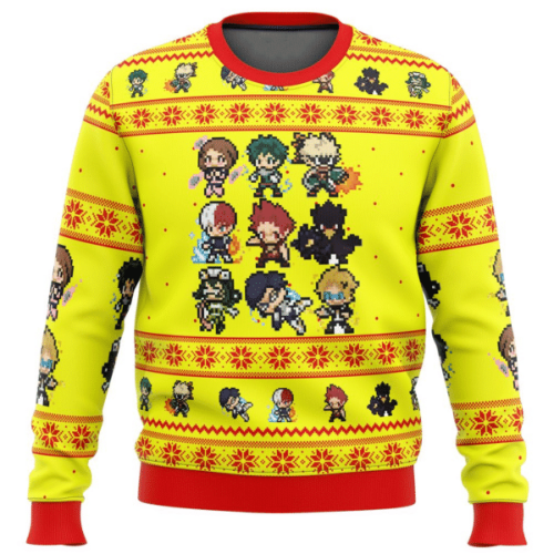 My Hero Academia Anime Ugly Sweater Gifts – Boku No Students 19 – Perfect Fan Gift