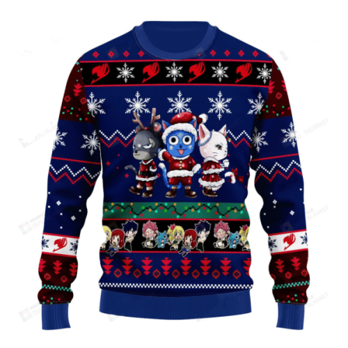 Fairy Tail Anime Christmas 5 Ugly Sweater Gifts – Perfect Fan Ugly Sweater for Fairy Tail Anime Lovers!