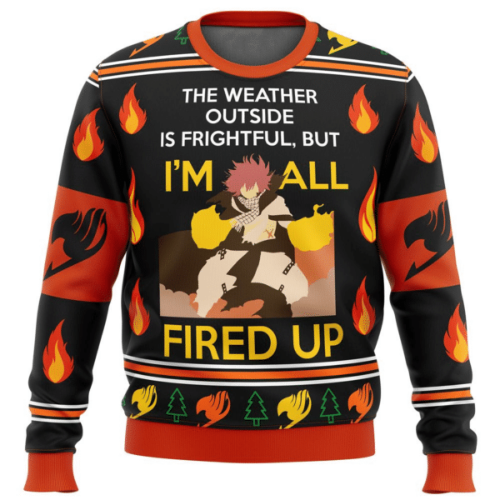 Fairy Tail Anime Natsu Ugly Sweater – Unique Gifts for Fans