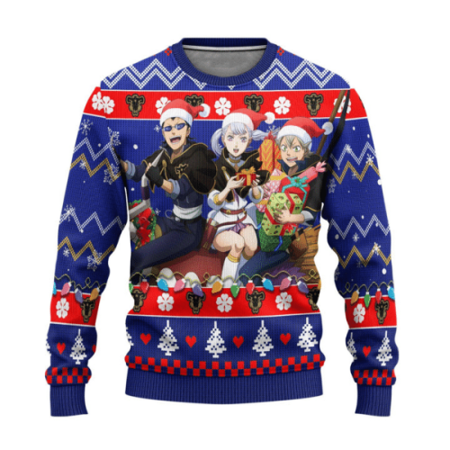 Get Stylish with Black Clover Anime Ugly Sweater Gifts – Perfect for Fans!