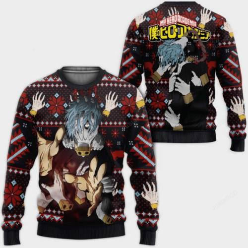 Get Cozy with My Hero Academia Tomura Shigaraki Ugly Sweater: Perfect Anime Gift for Fans!