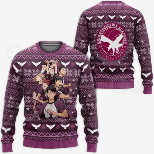 Haikyuu Anime Shiratorizawa Academy 6 Ugly Sweater Gifts – Perfect for Haikyuu Anime Fans!