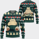 Pokemon Anime Snorlax 42 Ugly Sweater: Perfect Gift for Pokemon Fans!