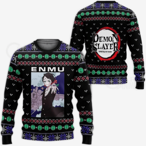 Enmu 42 Ugly Sweater – Perfect Demon Slayer Anime Gift for Fans