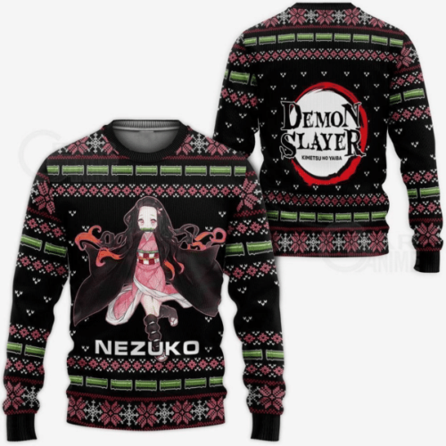 Nezuko Demon Slayer Anime Ugly Sweater: Perfect Gift for Fans!