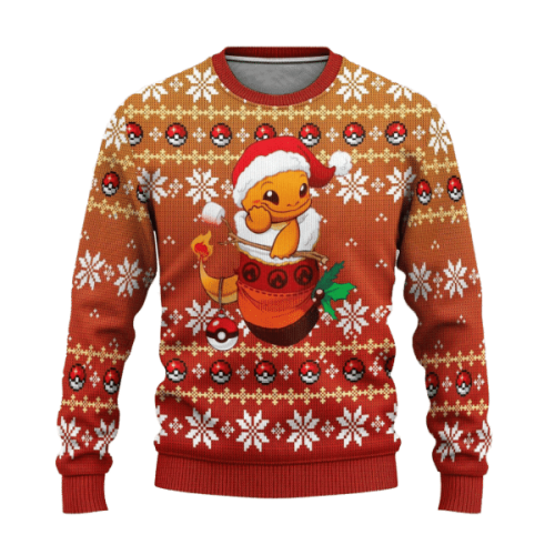 Pokemon Anime Charizard 61 Ugly Sweater – Perfect Gift for Pokemon Fans!
