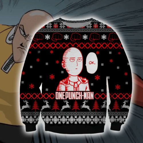 Get the Perfect One Punch Man Anime Saitama Ugly Sweater – Ideal Gift for Fans