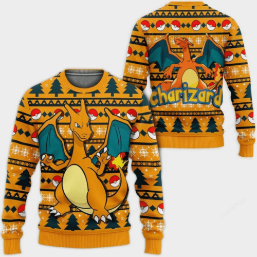 Pokemon Anime Charizard 30 Ugly Sweater – Perfect Gift for Pokemon Fans