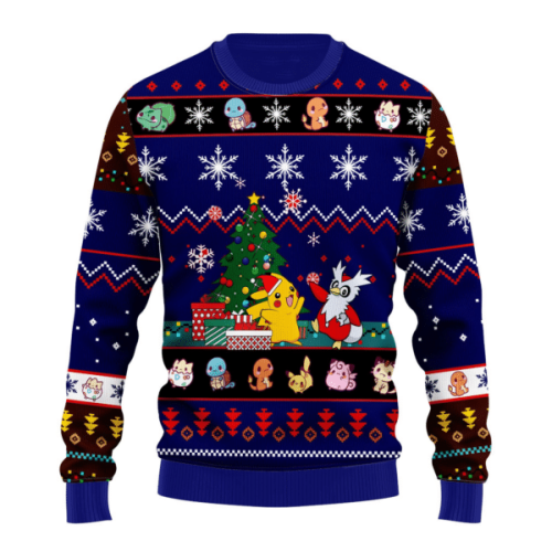 Pokemon Anime Christmas 7 Ugly Sweater – Perfect Gift for Pokemon Anime Fans!