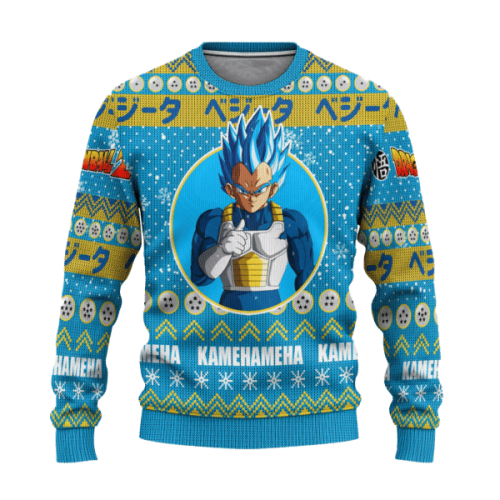 Dragon Ball Anime Vegeta 8 Ugly Sweater Gifts, Dragon Ball Anime Gift Fan Ugly Sweater