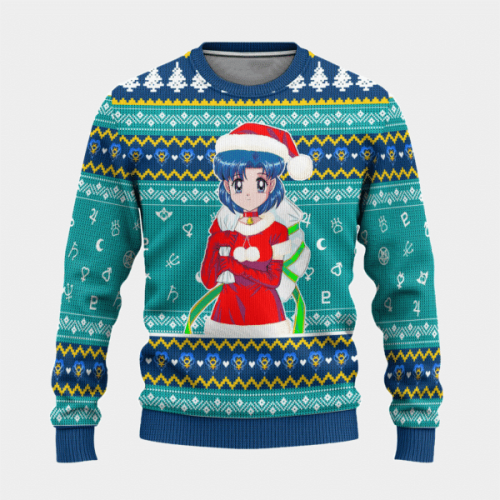 Sailor Moon Anime Sailor Mercury Ugly Sweater – Unique Gifts for Fans!