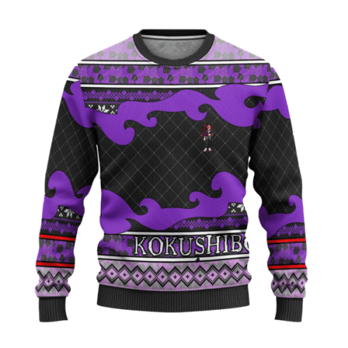 Unique Demon Slayer Kimetsu No Yaiba Anime Kokushibo Ugly Sweater – Perfect Gift for Fans