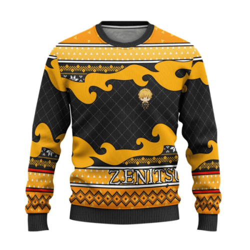 Agatsuma Zenitsu 26 Ugly Sweater – Perfect Demon Slayer Anime Gift for Fans