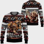 Attack On Titan AOT Squad Ugly Sweater – Perfect Anime Gift for Fans