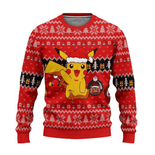 Pokemon Anime Pikachu 64 Ugly Sweater – Perfect Gifts for Pokemon Anime Fans!