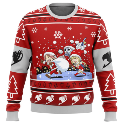 Fairy Tail Anime Chibi Christmas 15 Ugly Sweater Gifts – Perfect for Fairy Tail Anime Fans!