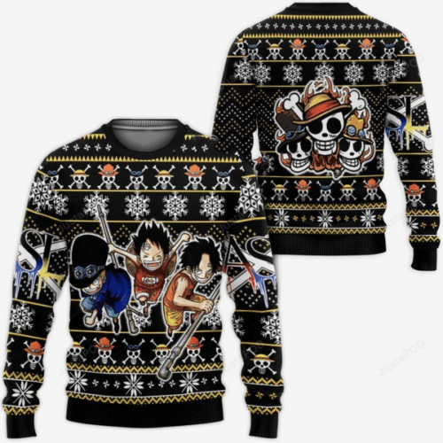 ASL Pirates Ugly Sweater: Perfect One Piece Anime Gift for Fans!