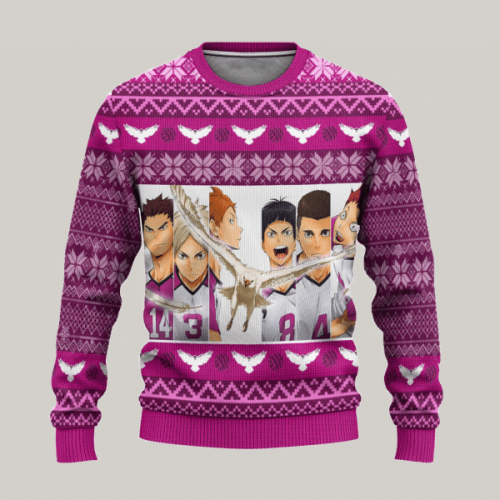Shop Shiratorizawa Academy 13 Ugly Sweaters – Perfect Haikyuu Anime Gifts for Fans!