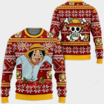 Monkey D Luffy Ugly Sweater – Perfect One Piece Anime Gift for Fans