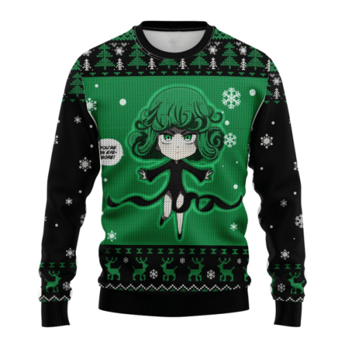 Unique One Punch Man Anime Tatsumaki 13 Ugly Sweater Gifts: Perfect for Fans!