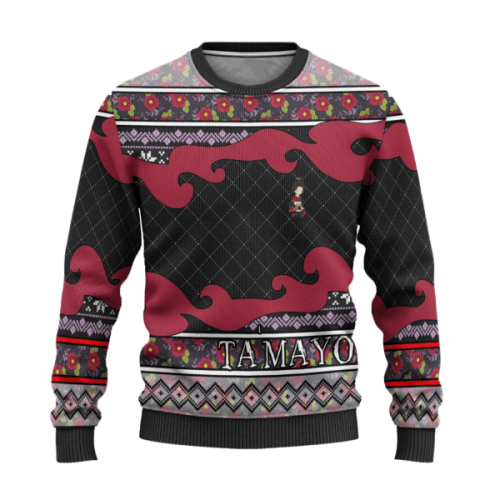 Tamayo 48 Ugly Sweater Gifts: Demon Slayer Kimetsu No Yaiba Anime Fan Ugly Sweater