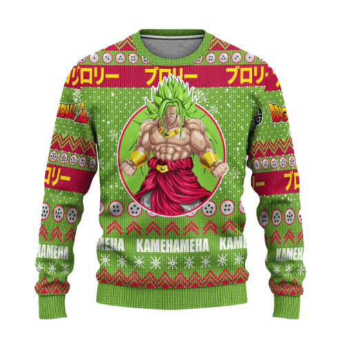 Dragon Ball Anime Broly 17 Ugly Sweater Gifts, Dragon Ball Anime Gift Fan Ugly Sweater