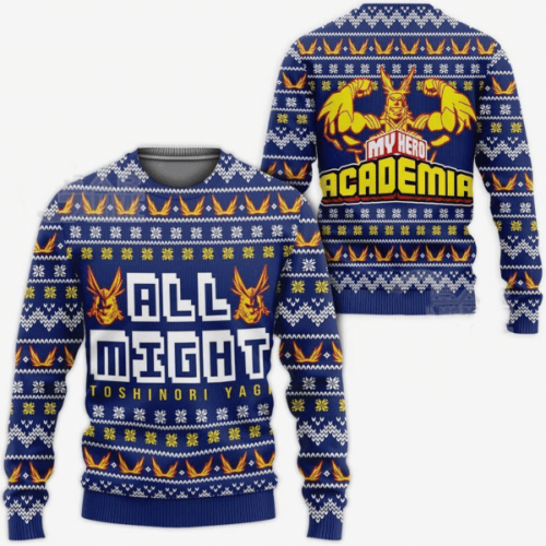 My Hero Academia All Might Ugly Sweater: Anime Gift for Fans – 22 Unique Designs