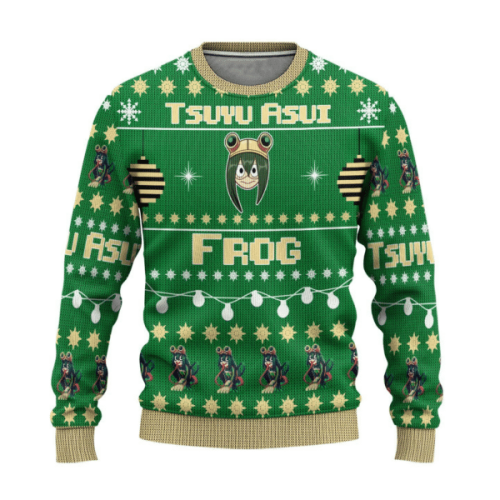 My Hero Academia Anime Tsuyu Asui Ugly Sweater – Unique Gifts for Fans