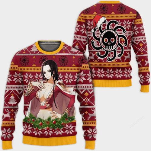 Unique One Piece Anime Boa Hancock Ugly Sweater – Perfect Gift for Fans
