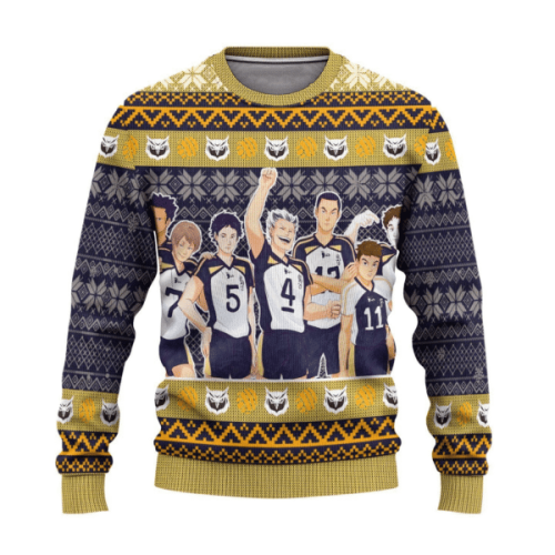 Fukurodani Academy Haikyuu Anime Ugly Sweater Gifts – Perfect for Haikyuu Anime Fans