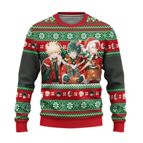 Get Festive with My Hero Academia Anime Ugly Sweater Gifts – Perfect for Fans!