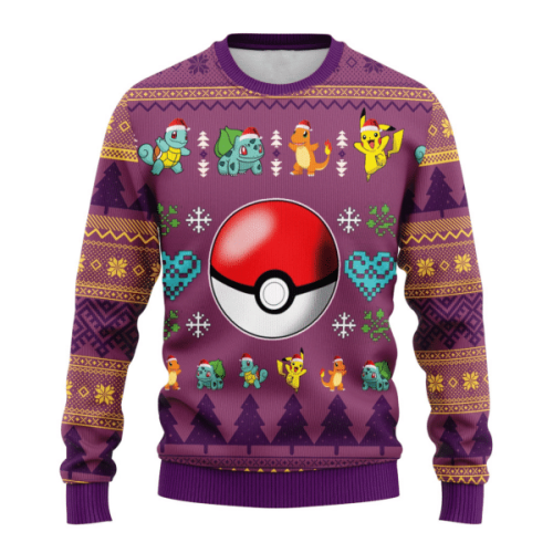 Pokemon Anime Ball 23 Ugly Sweater – Perfect Pokemon Anime Gift for Fans!