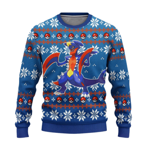 Pokemon Anime Garchomp 55 Ugly Sweater – Perfect Gift for Pokemon Fans!