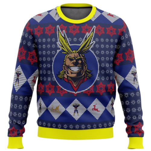 Get Your My Hero Academia All Might Ugly Sweater – Perfect Anime Gift!