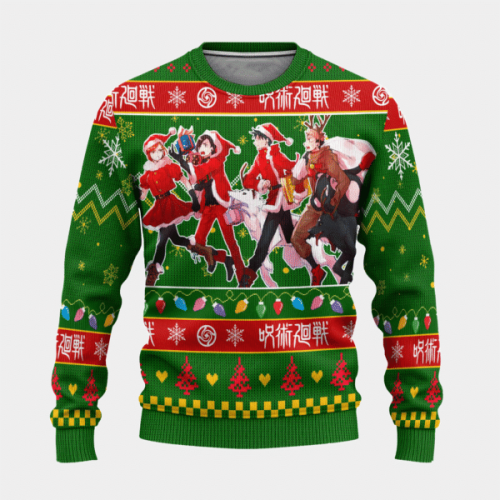 Jujutsu Kaisen Anime Christmas 14 Ugly Sweater Gifts – Perfect for Fans!