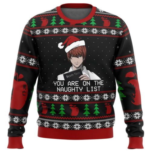 Death Note Anime Naughty List 1 Ugly Sweater – Perfect Gift for Fans