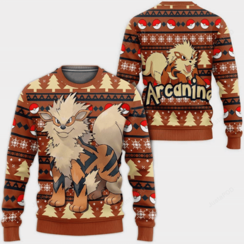 Pokemon Anime Arcanine 25 Ugly Sweater Gifts – Perfect Pokemon Gift for Anime Fans!