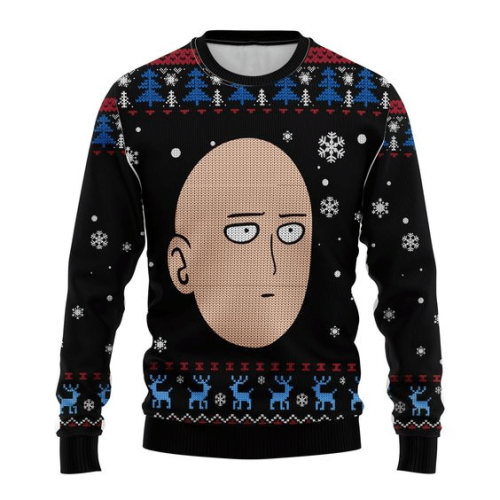 Get Your One Punch Man Saitama Ugly Sweater – Perfect Anime Gift!