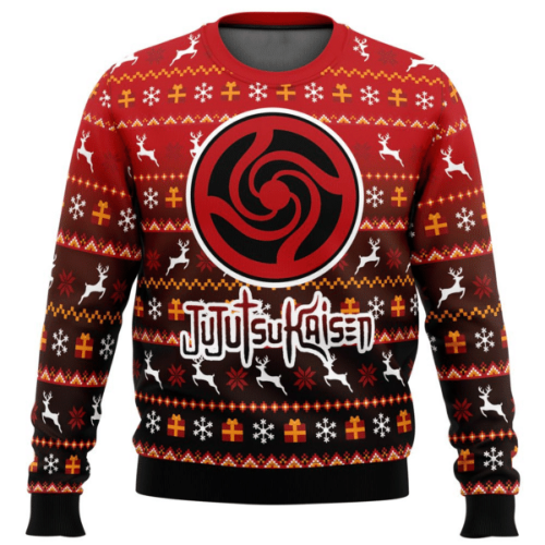 Jujutsu Kaisen Anime Ugly Sweater: Symbol Bottons Gift for Fans