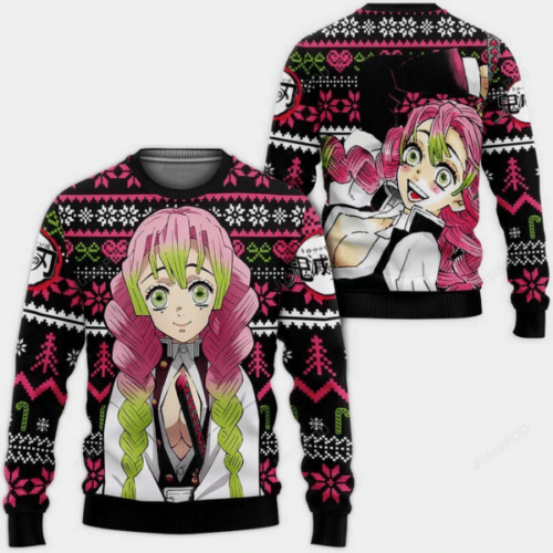 Get Stylish with Demon Slayer Mitsuri Kanroji 31 Ugly Sweater – Perfect Anime Gift for Fans!